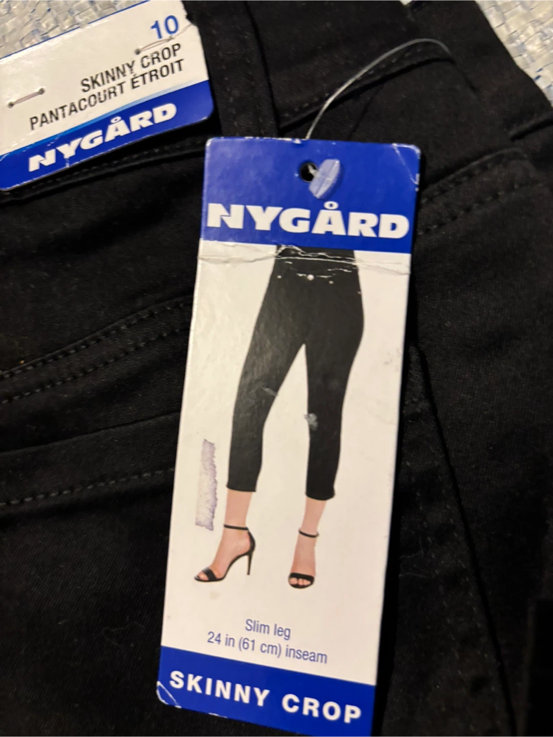 Nygard Black Skinny Crop Pants Size 10 - photo 3