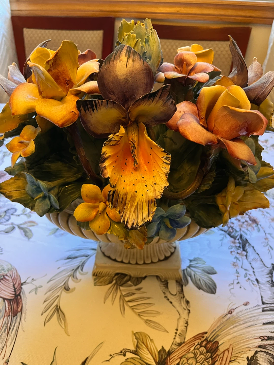 Capodimonte Porcelain Floral Arrangement