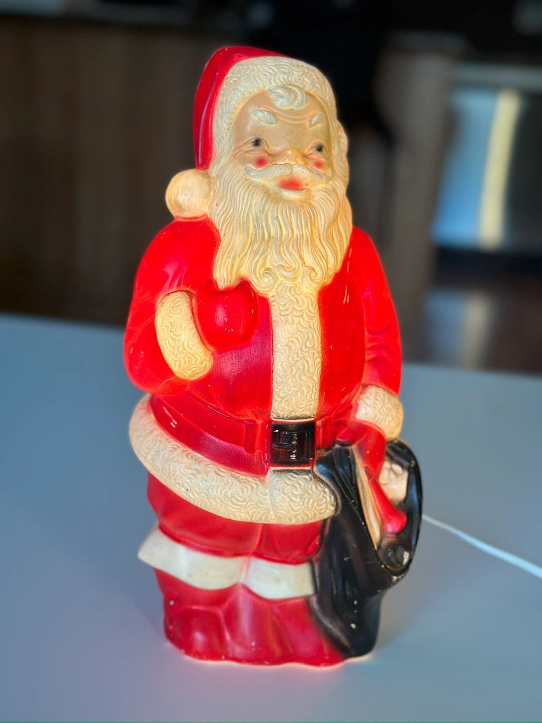 Vintage 1968 Empire Plastics Light-Up Santa Blow Mold – 13” - photo 2