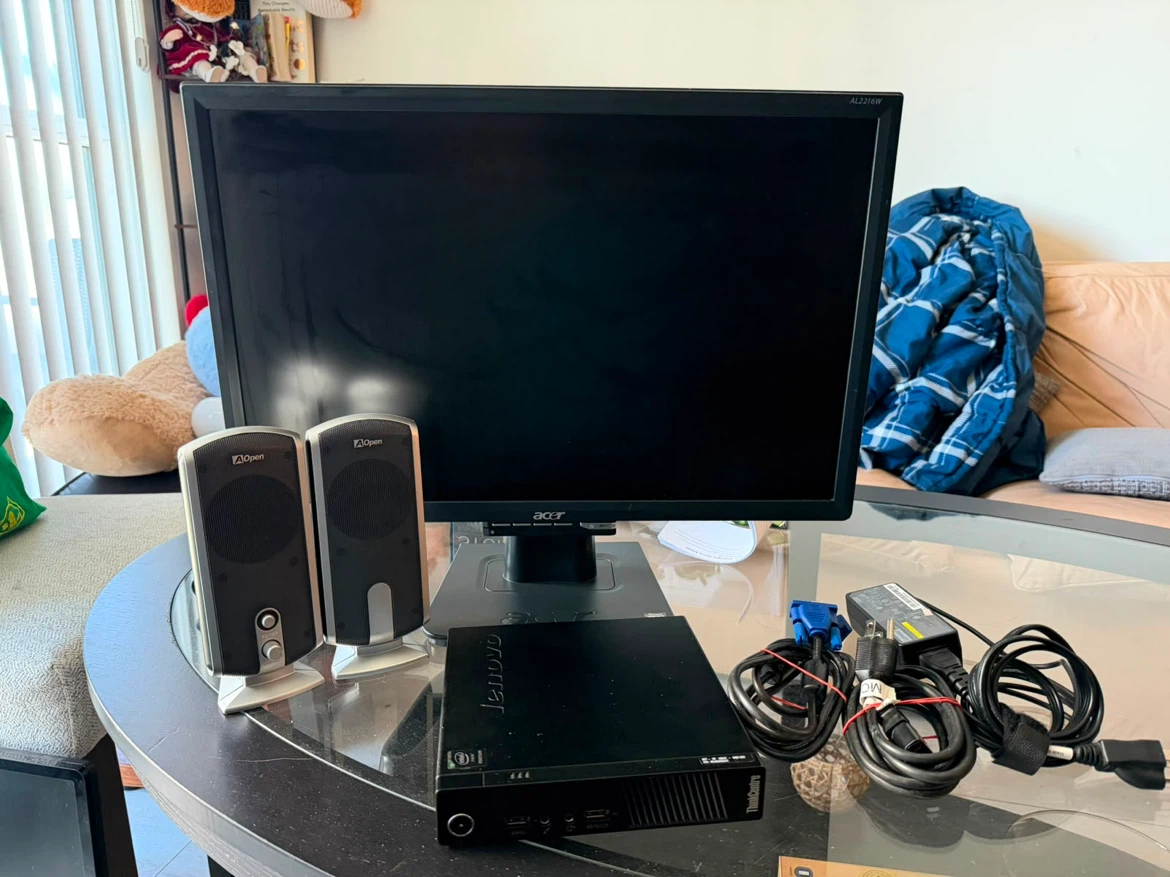 Lenovo ThinkCentre PC with Acer Monitor and Speakers - photo 2