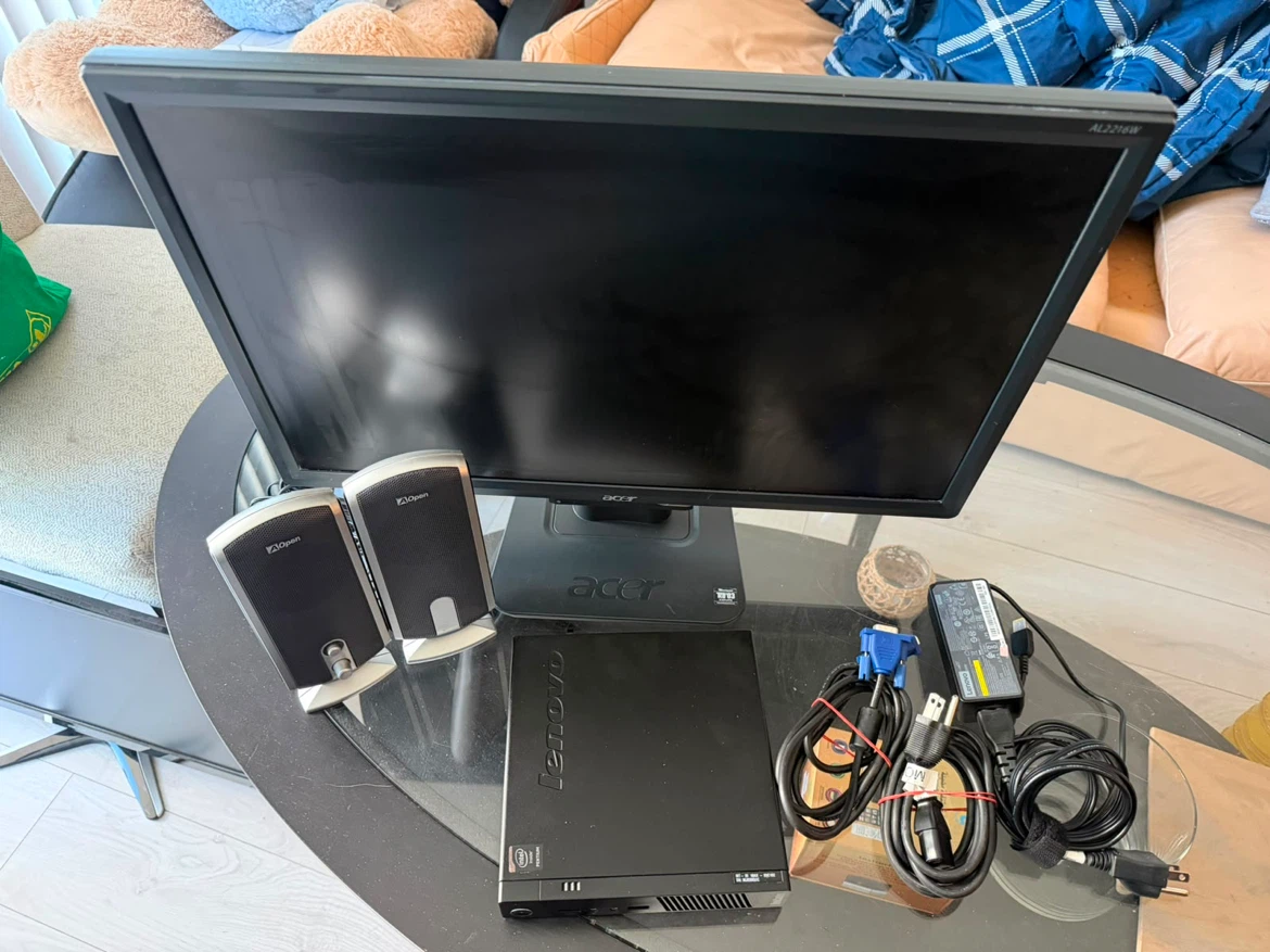 Lenovo ThinkCentre PC with Acer Monitor and Speakers - photo 3