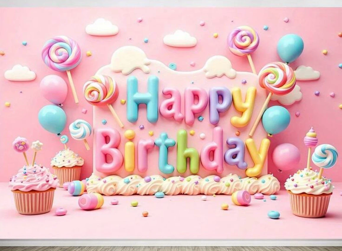 Happy Birthday Photography Backdrop