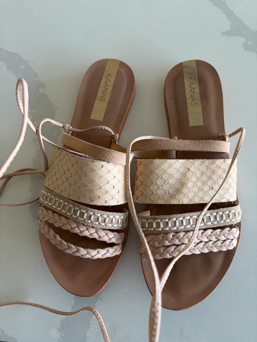 KAANAS lace-up sandals