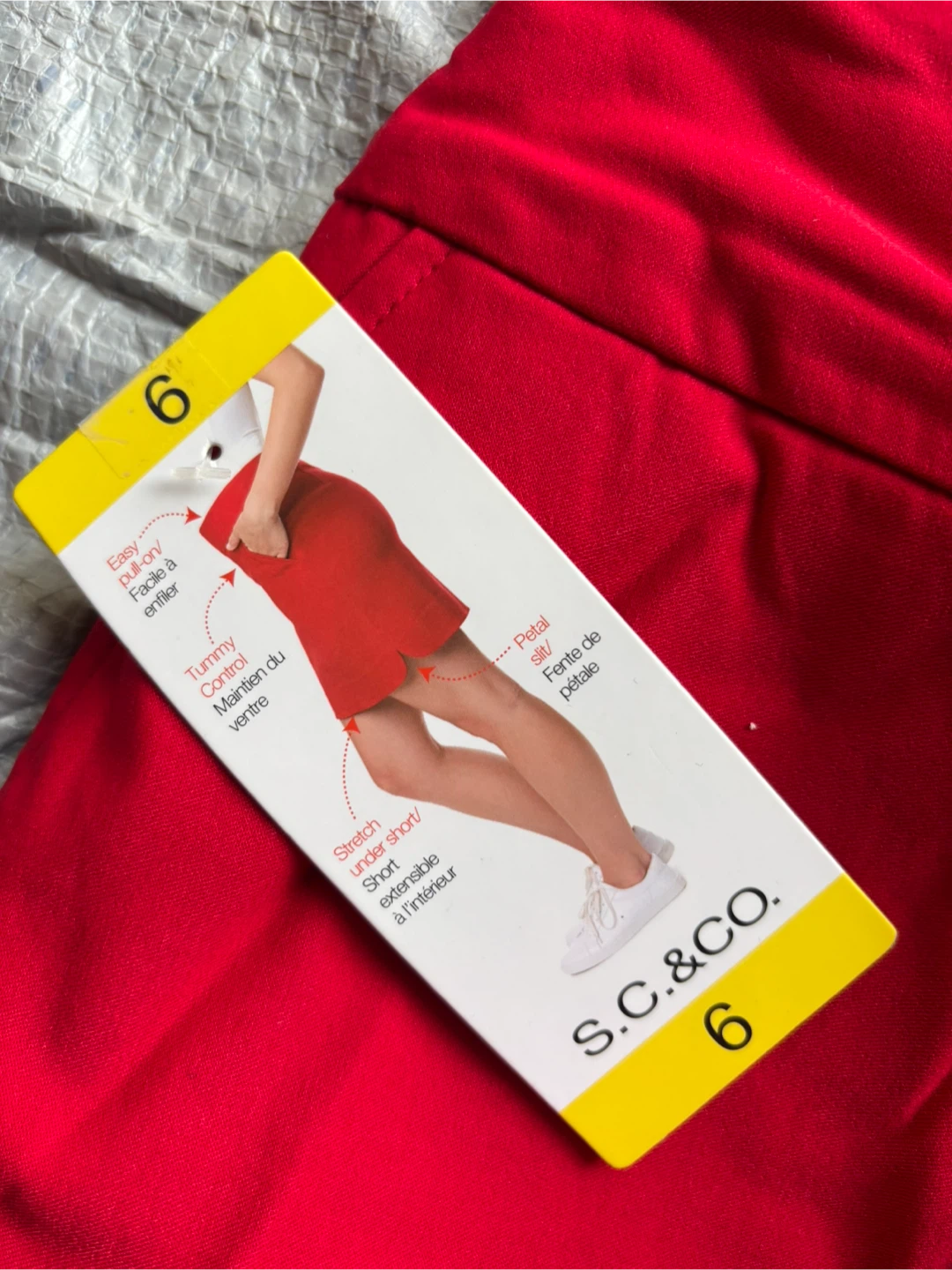 S.C. & CO. Red Skort - Size 6 - photo 3
