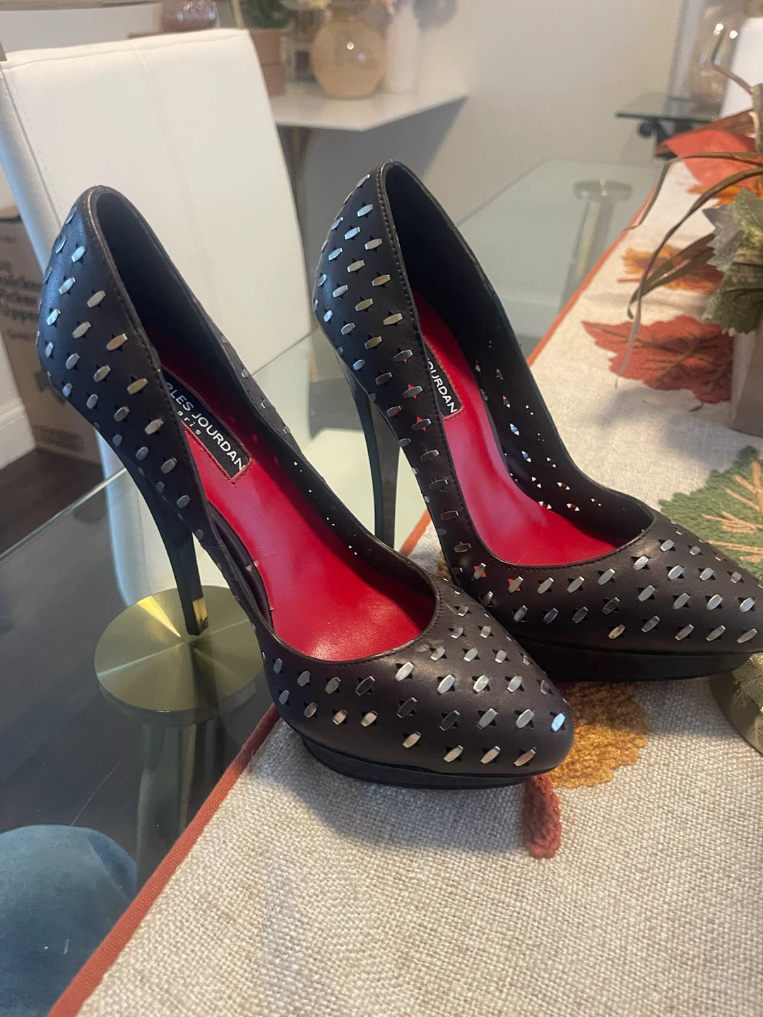 Charles Jourdan Studded Black Stilettos - photo 3