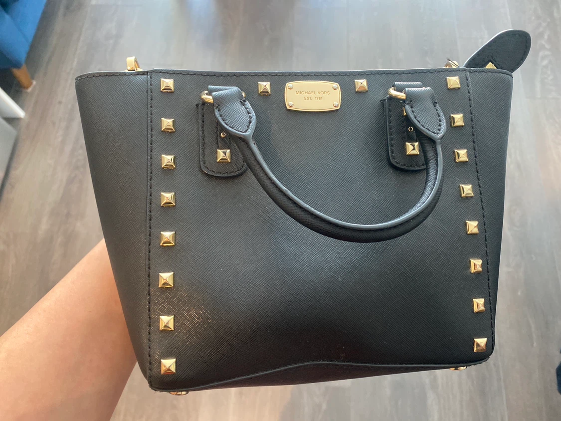 Michael Kors Black Studded Handbag