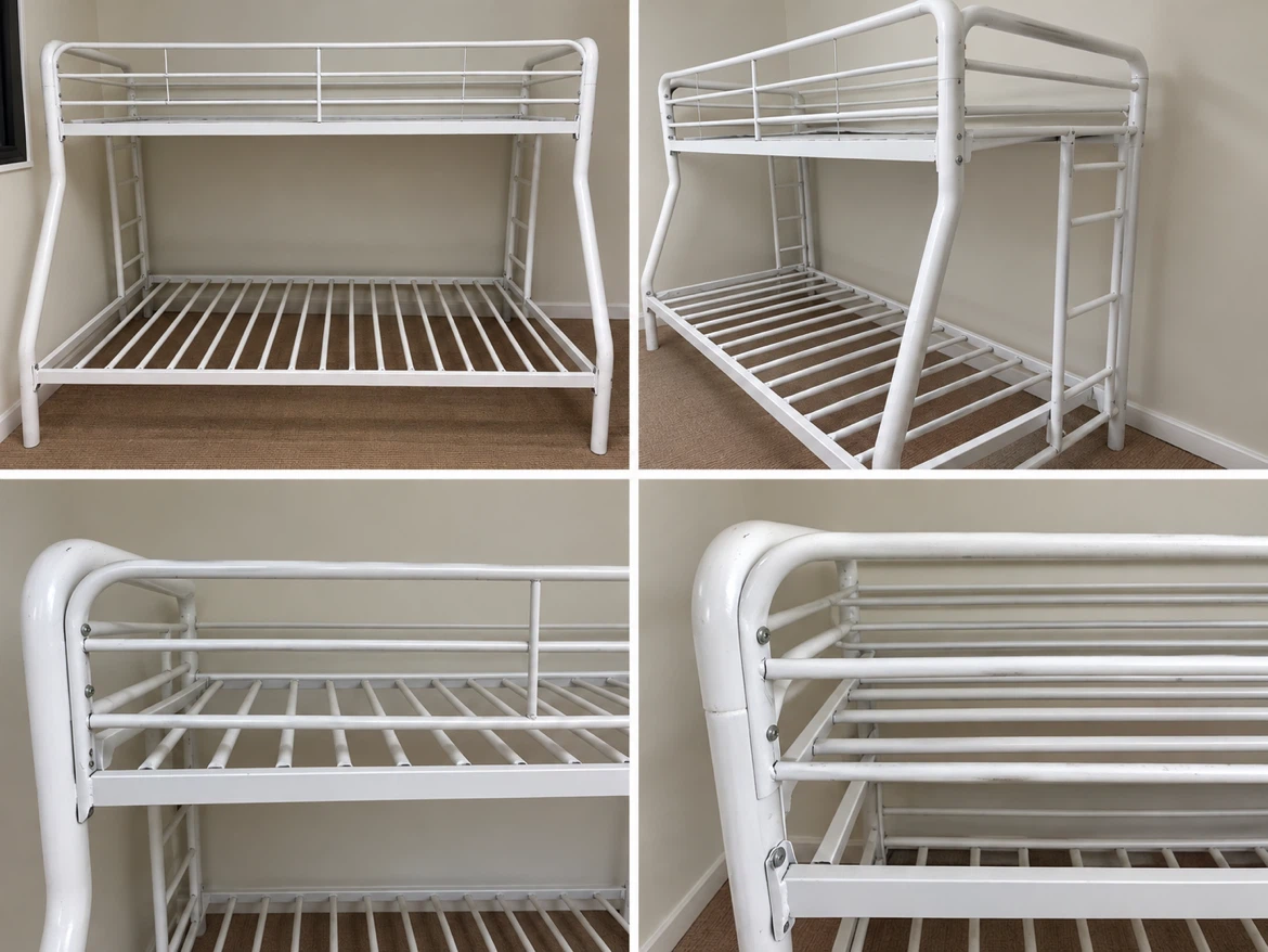 White Twin Over Full Bunk Bed - photo 2