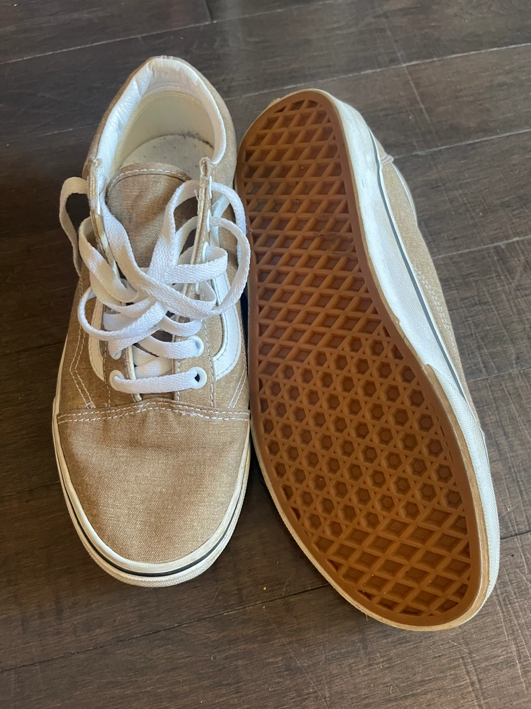 Gold Vans Off the Wall shoes