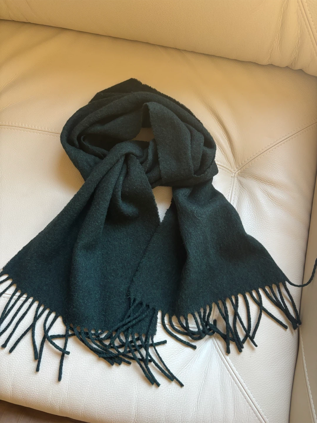 Dark Green Fringe Scarf - photo 2