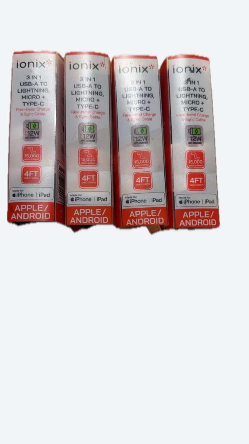 4 Ionix 3-in-1 Charging Cables