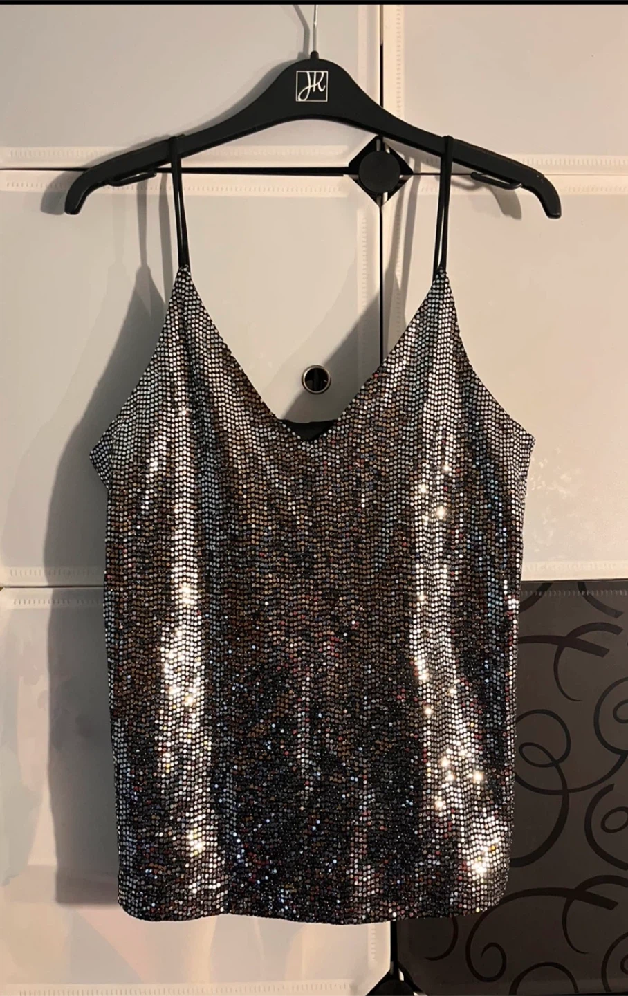 Sparkly Silver Cami Tank Top - photo 3