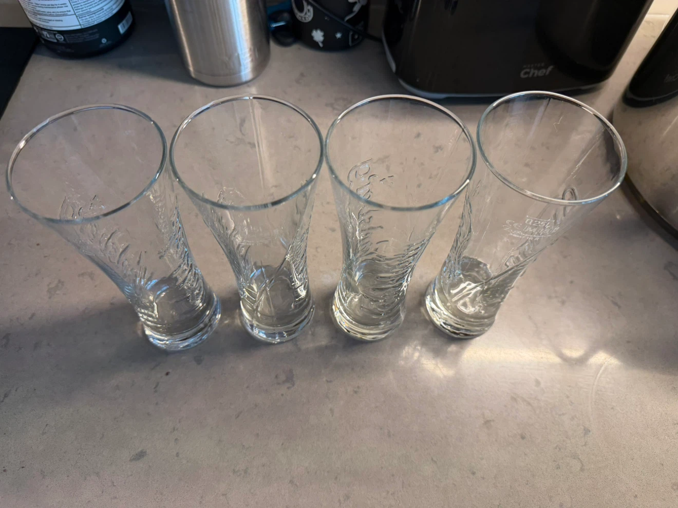Set of 4 Carlsberg Glass Beer Glasses - photo 2