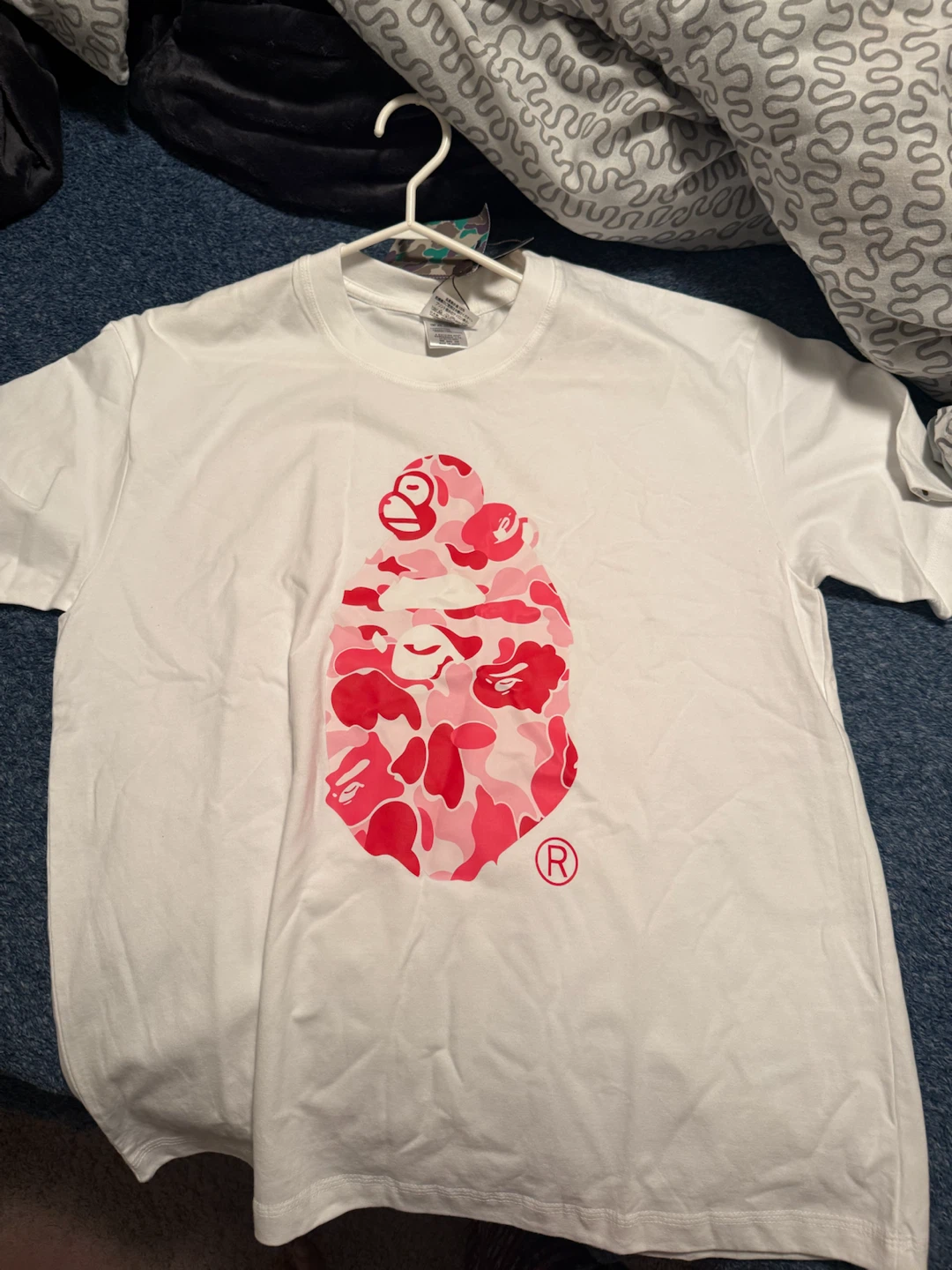 A Bathing Ape Pink Camo Logo T-Shirt