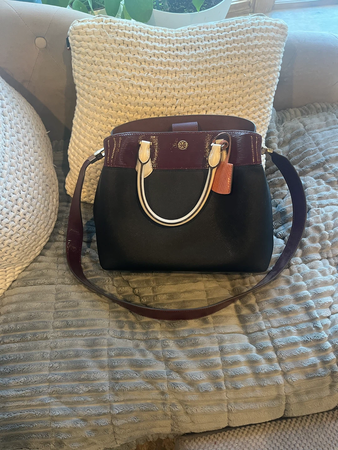 Tory Burch Leather Satchel Handbag