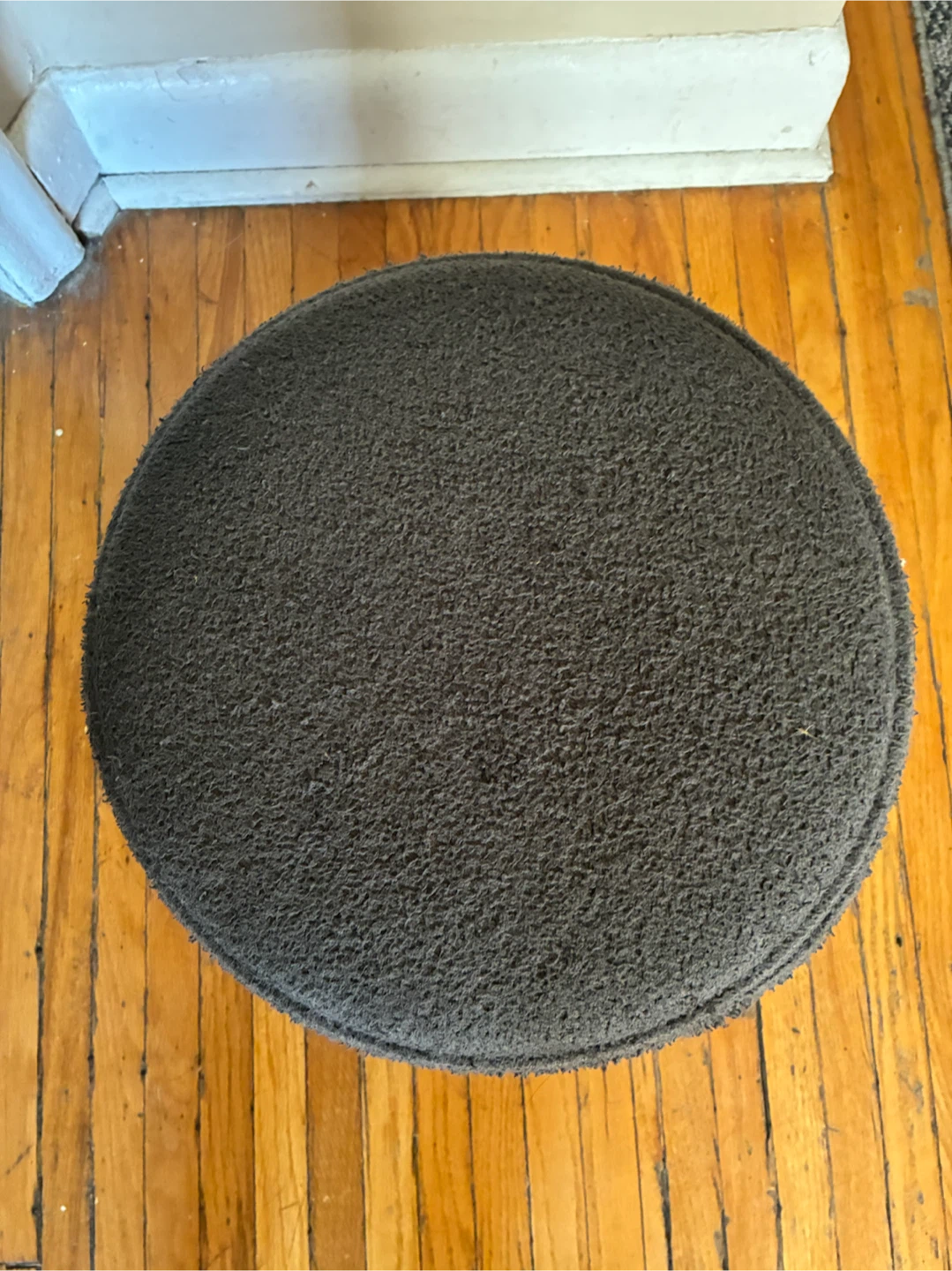 Round Storage Ottoman + Reversible Wood Tray - photo 4