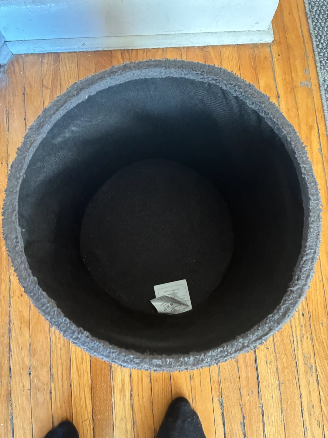 Round Storage Ottoman + Reversible Wood Tray - photo 5