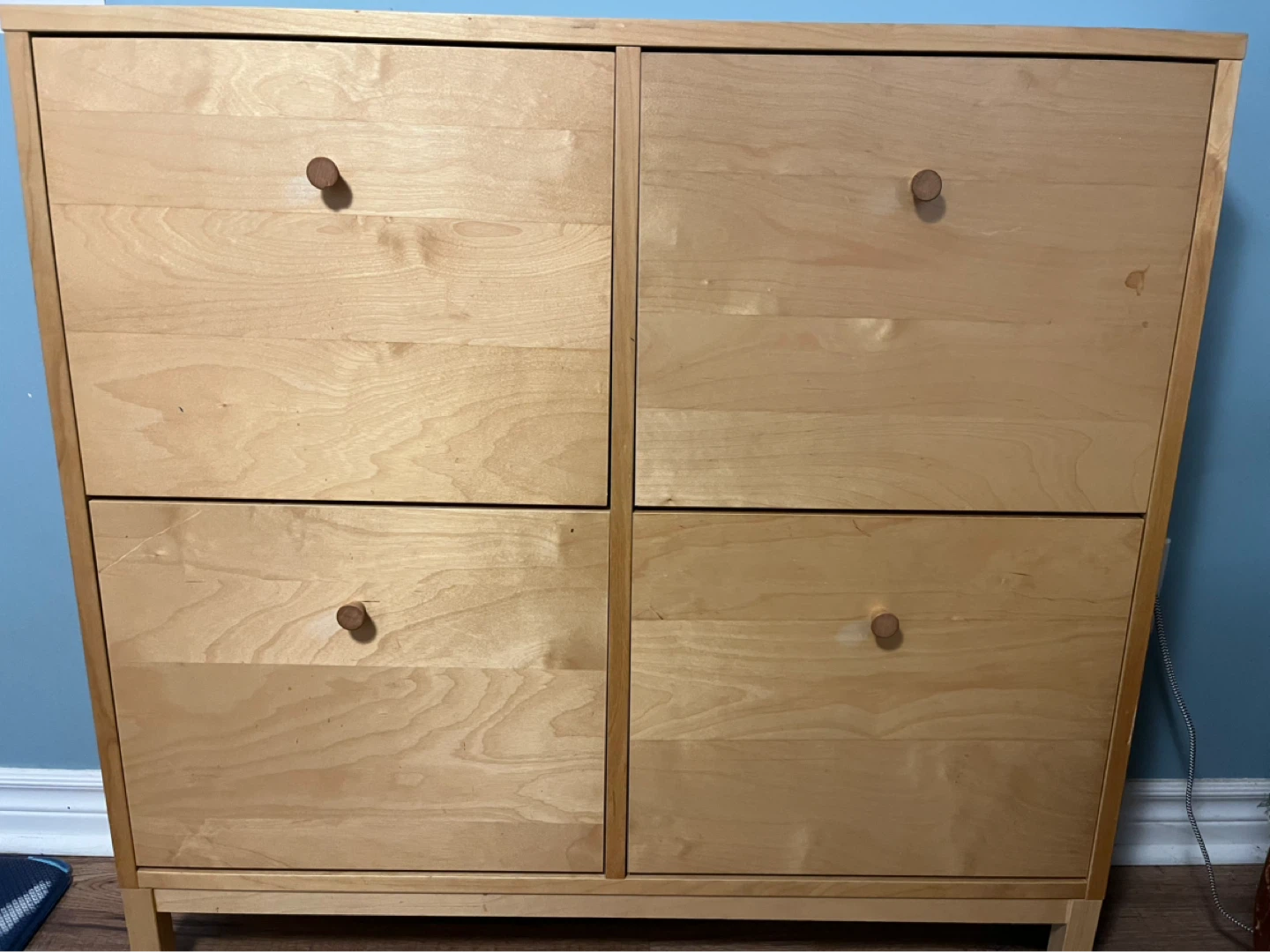 IKEA 4 Drawer Shoe Cabinet (Wood)