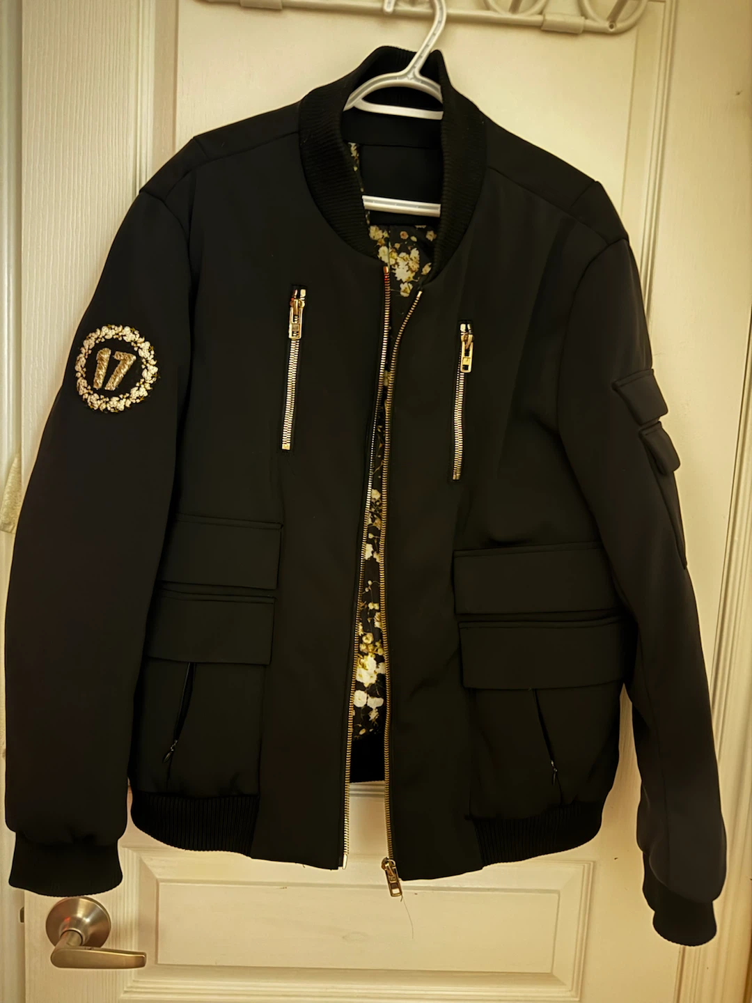 Milan Homme Black Bomber Jacket