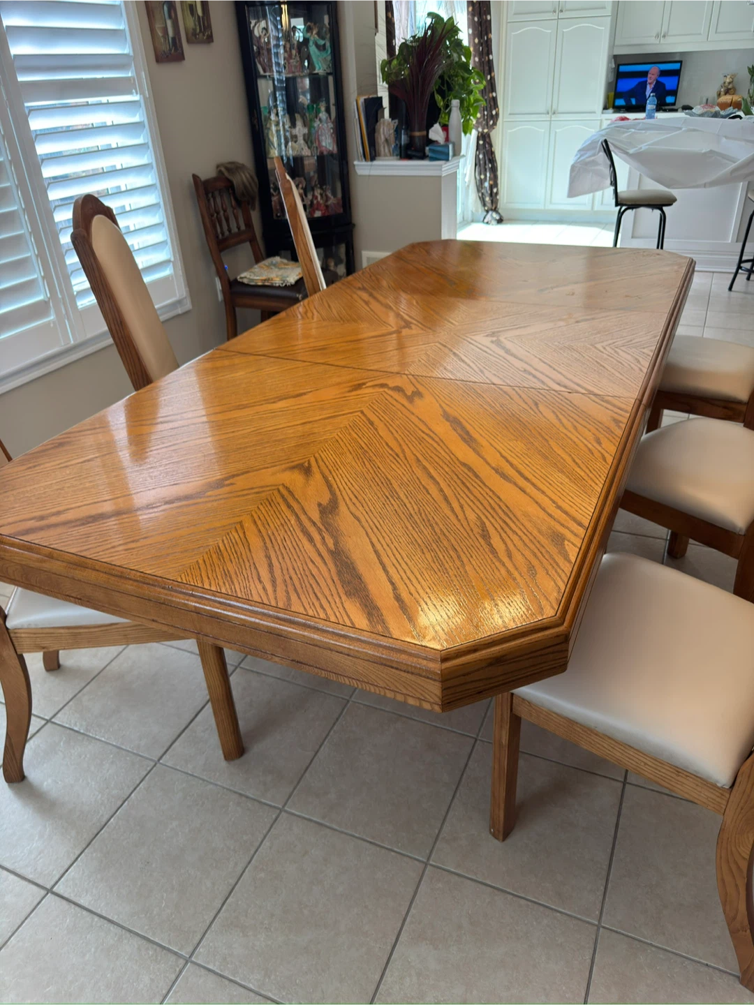 Oak Dining Table with 6 Chairs - photo 4