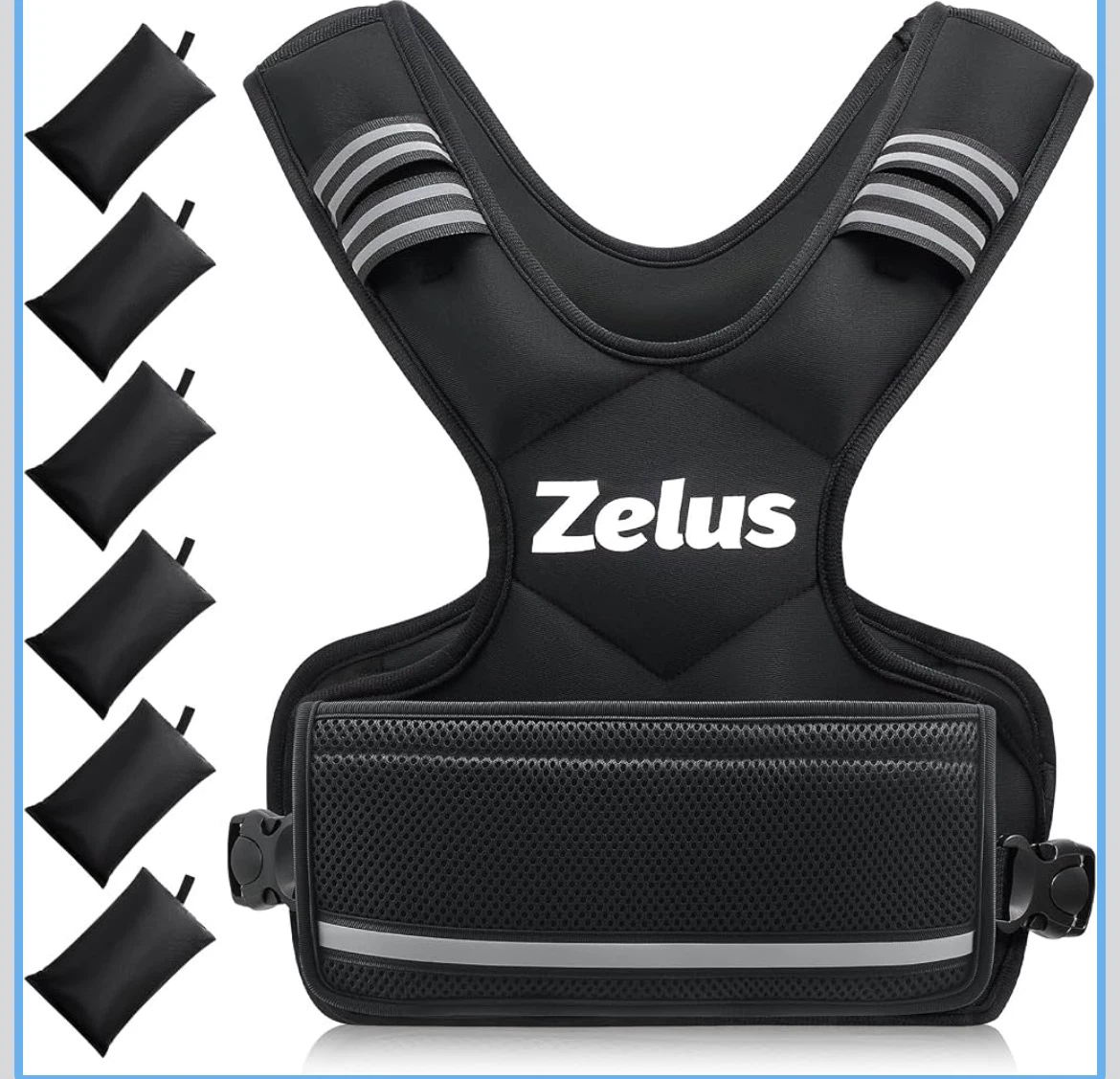 Zelus (4lbs to 10lb) adjustable X-Shaped Weighted Training Vest