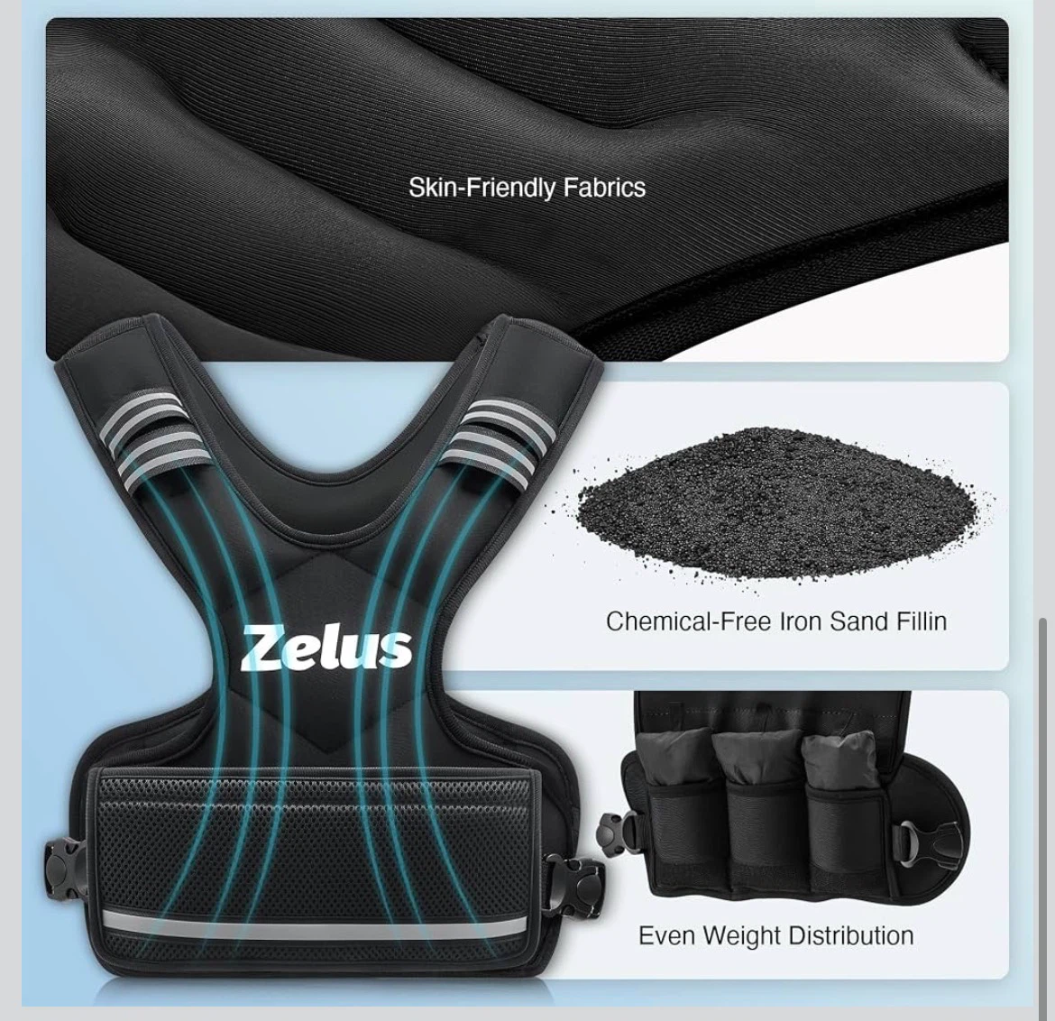 Zelus (4lbs to 10lb) adjustable X-Shaped Weighted Training Vest - photo 3