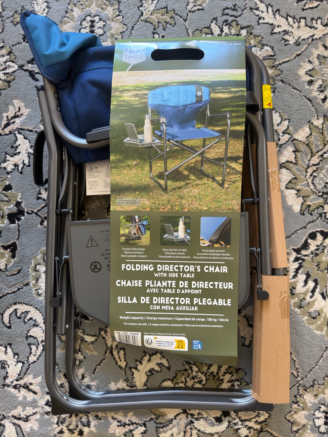 Timber Ridge Folding Director's Chair with Side Table