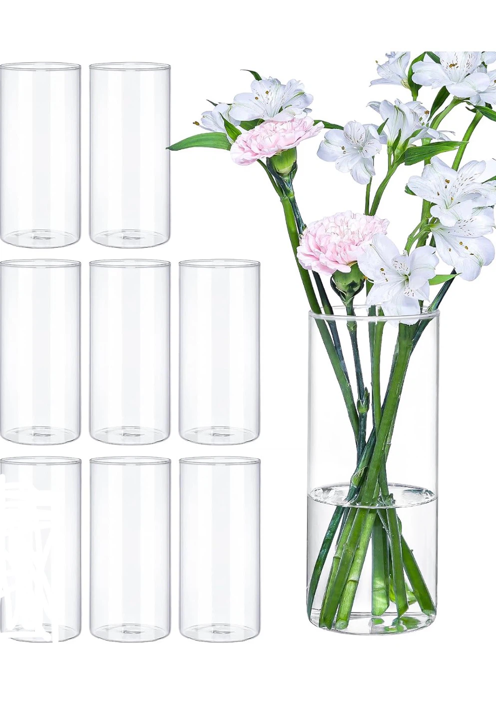 10 Pack Glass Cylinder Vases - photo 3