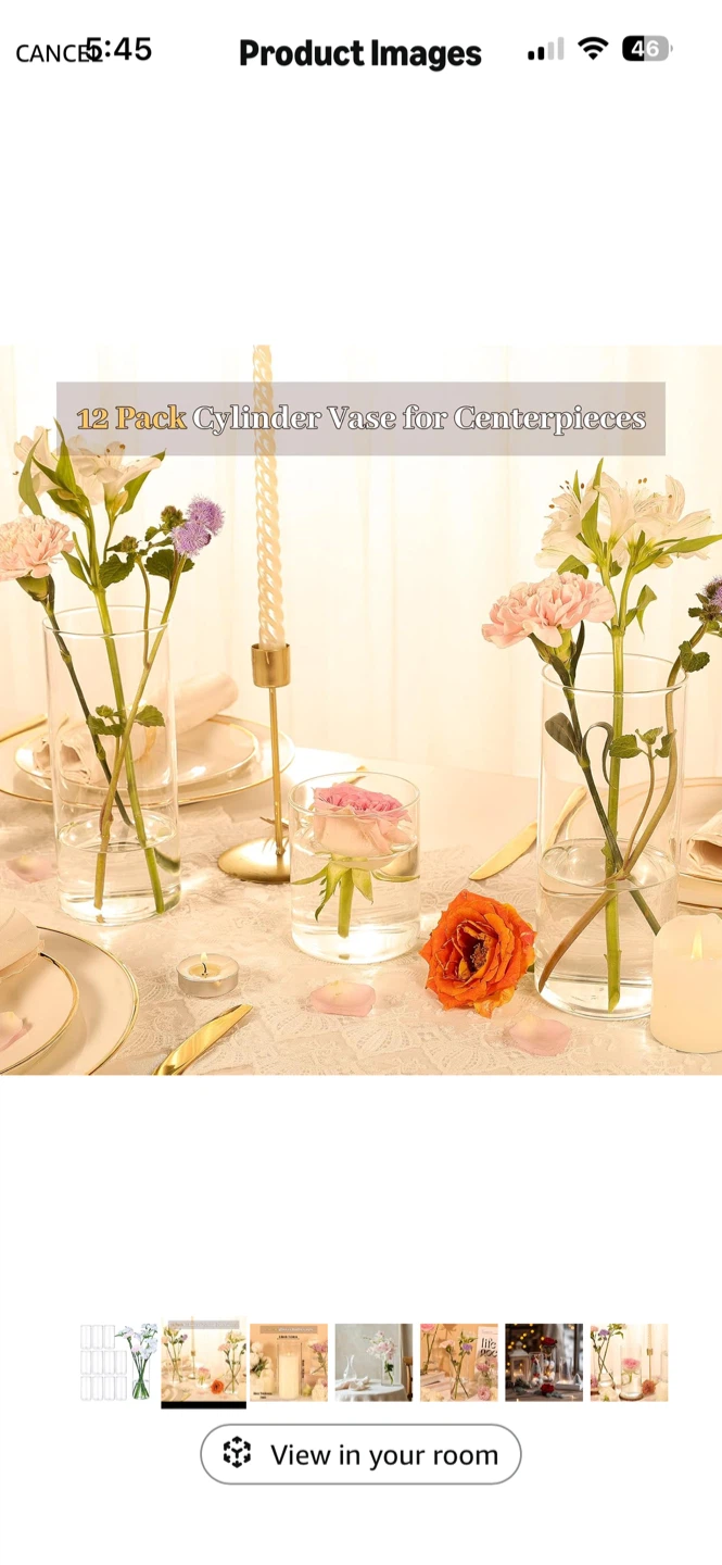 10 Pack Glass Cylinder Vases - photo 4