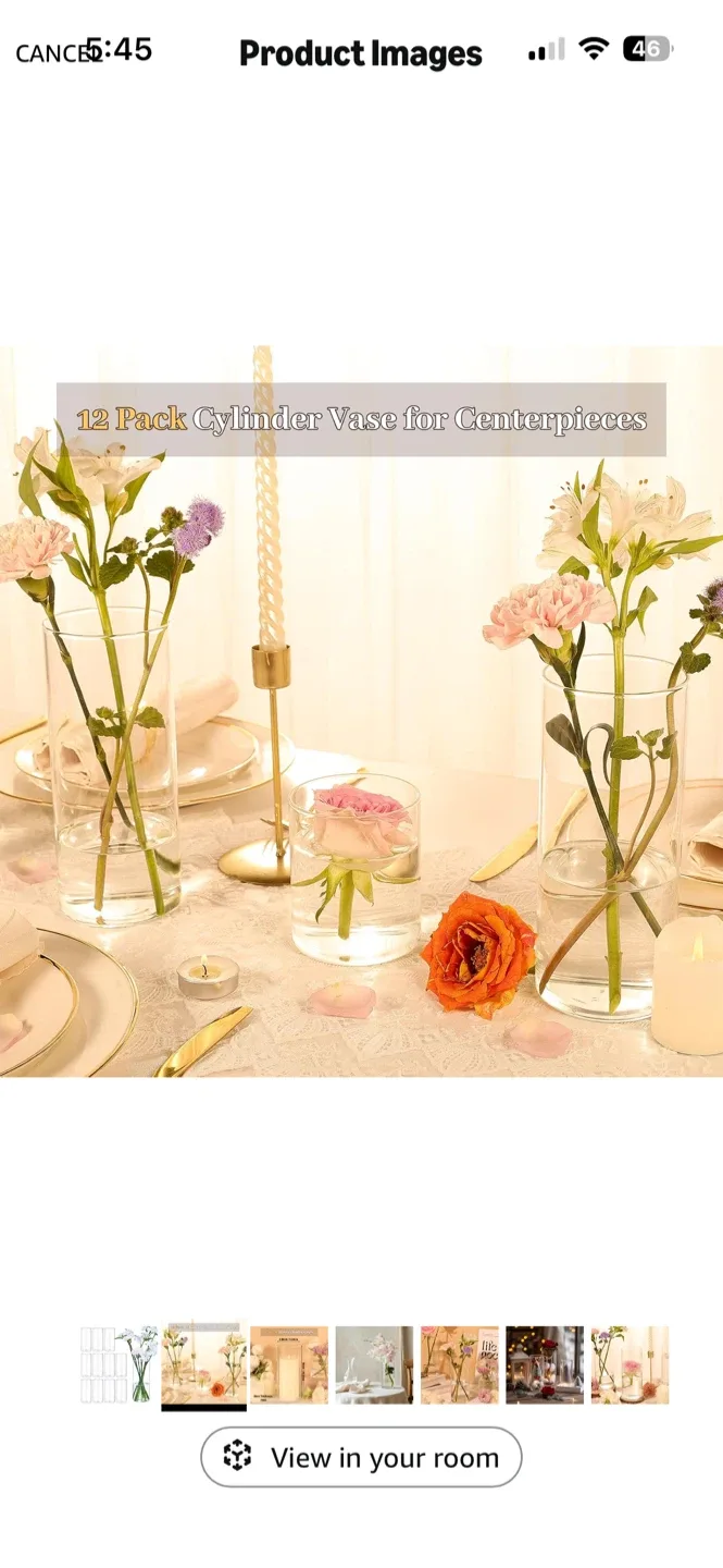 10 Pack Glass Cylinder Vases - photo 4
