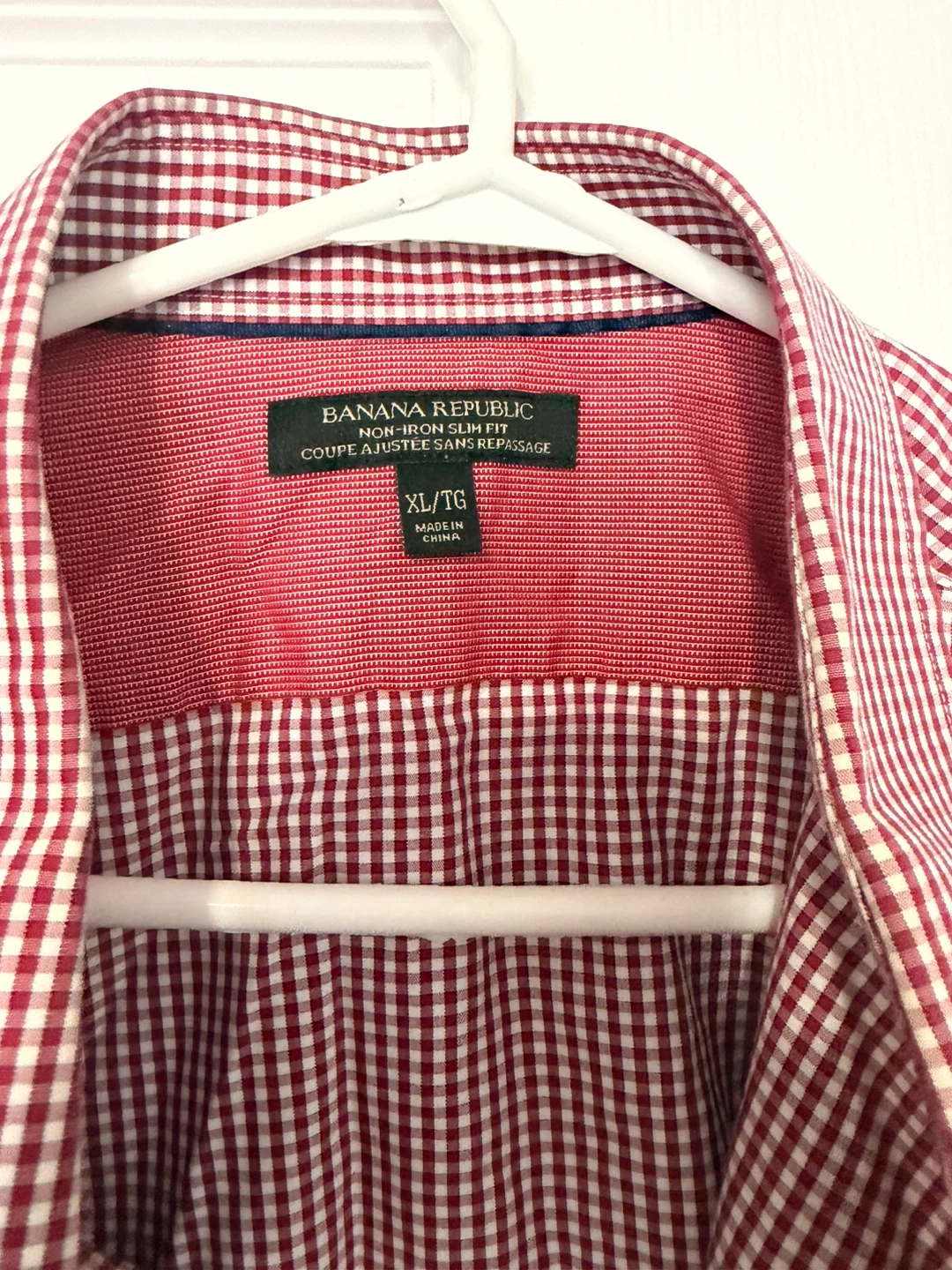 Banana Republic Red Gingham Non-Iron Shirt - photo 2