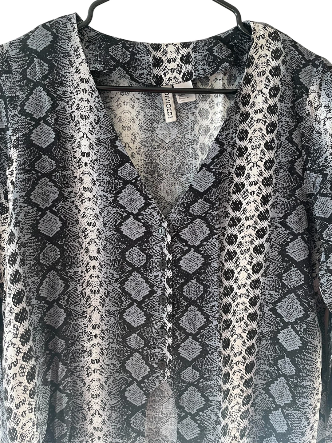 Snakeskin Print Tie-Front Top - photo 3