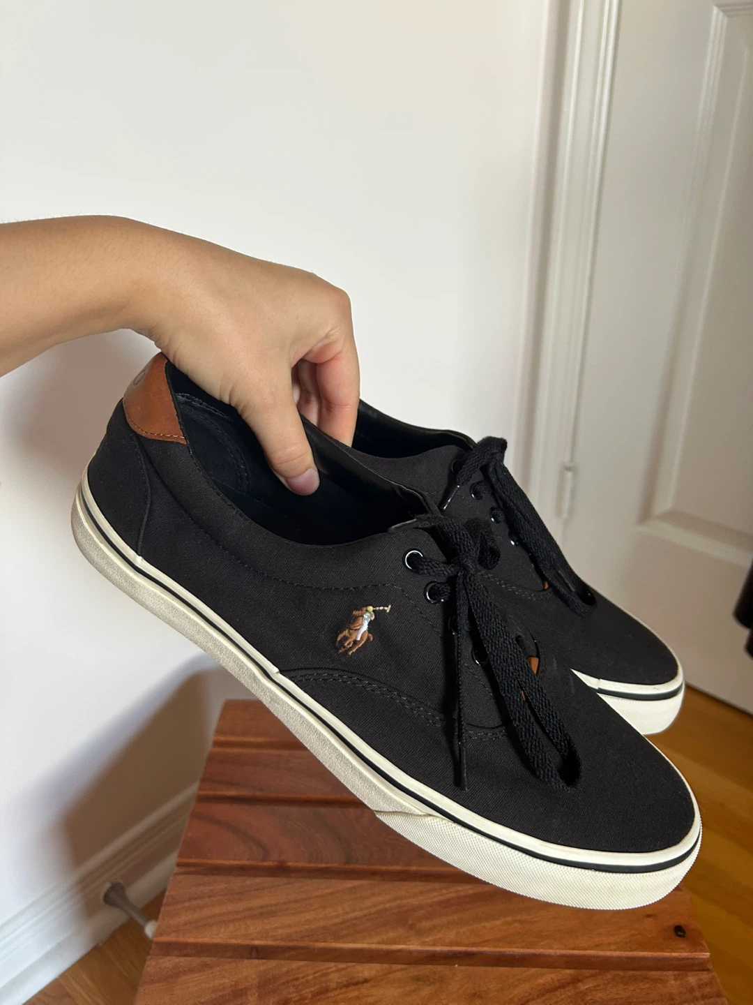 Polo Ralph Lauren Black Canvas Sneakers