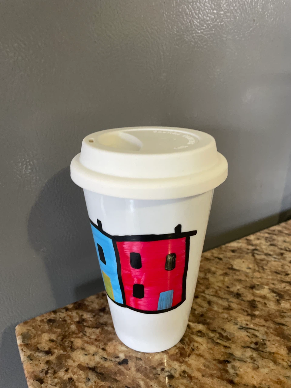 Ceramic Travel Mug with Lid