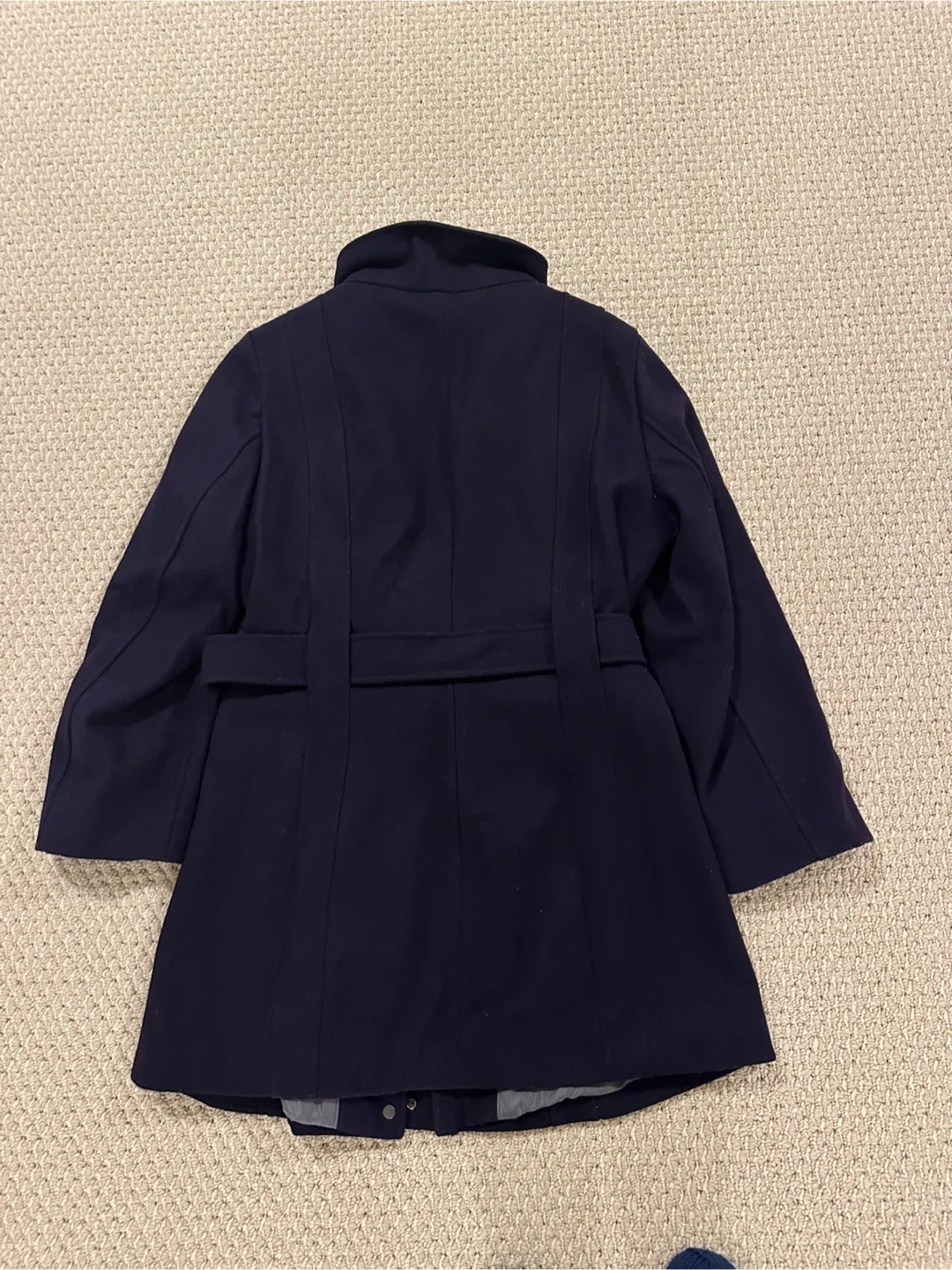 Calvin Klein Navy Wool-Blend Coat - photo 5
