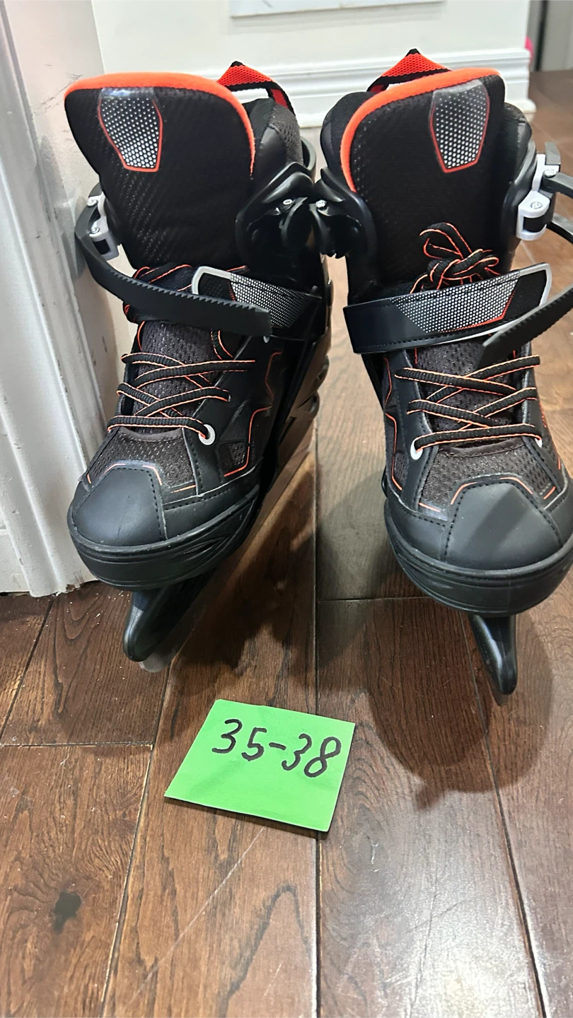 Oxelo Adjustable Ice Skates Size 35-38 - photo 3