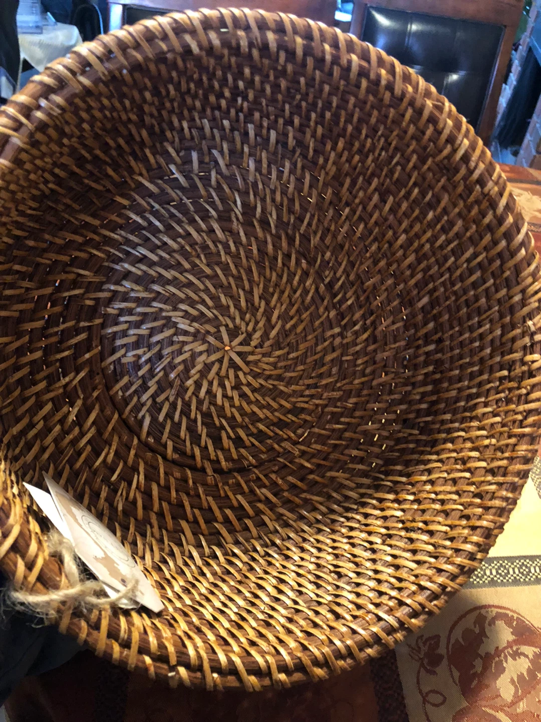 Fall Wicker Display Basket Urn -Handwoven Rattan Basket - photo 2
