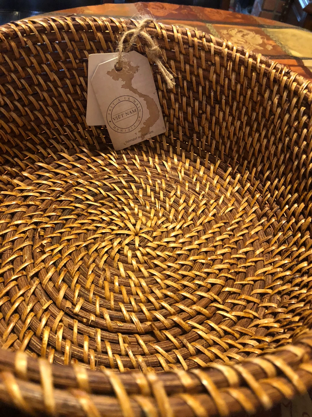 Fall Wicker Display Basket Urn -Handwoven Rattan Basket - photo 3