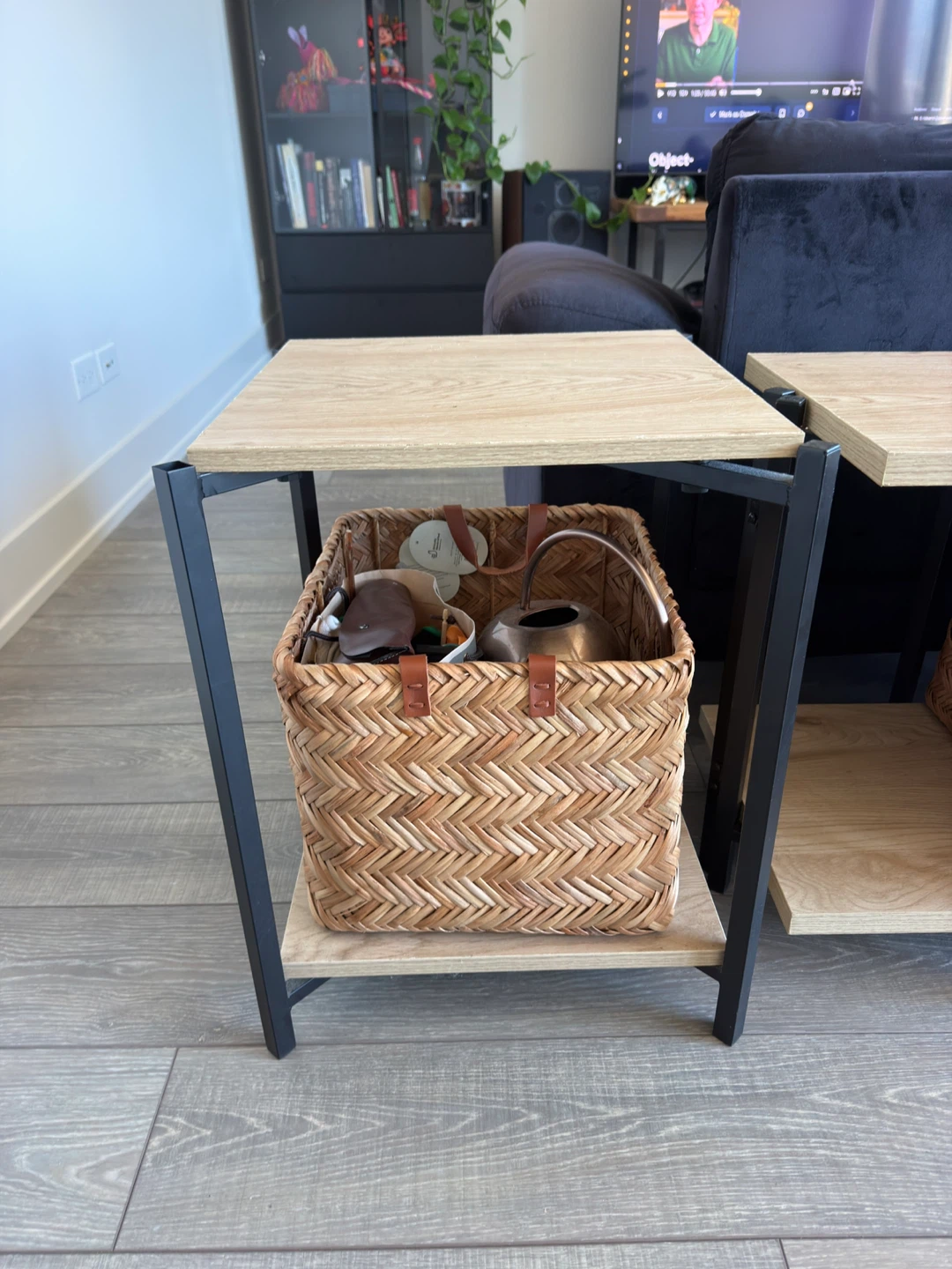 Industrial Style Wood and Metal Console Table and side tables - photo 5