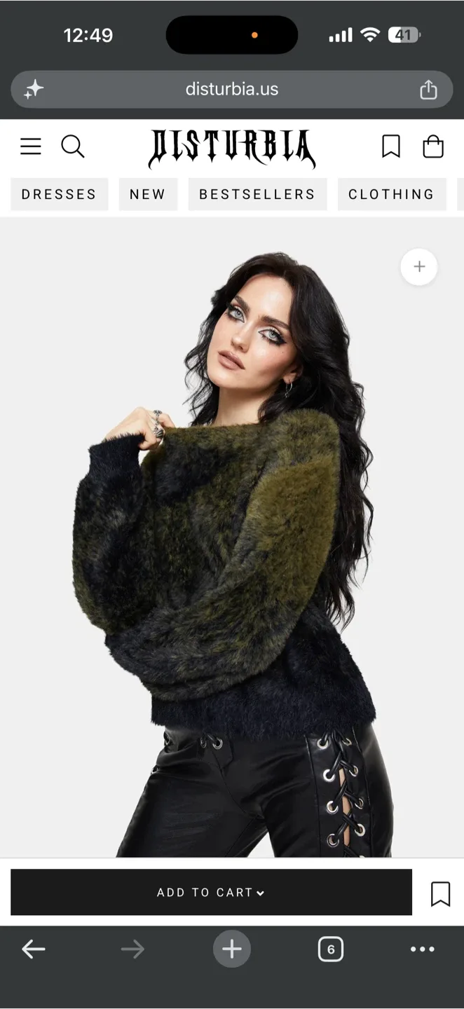 Disturbia Fuzzy Ombre Sweater- Small