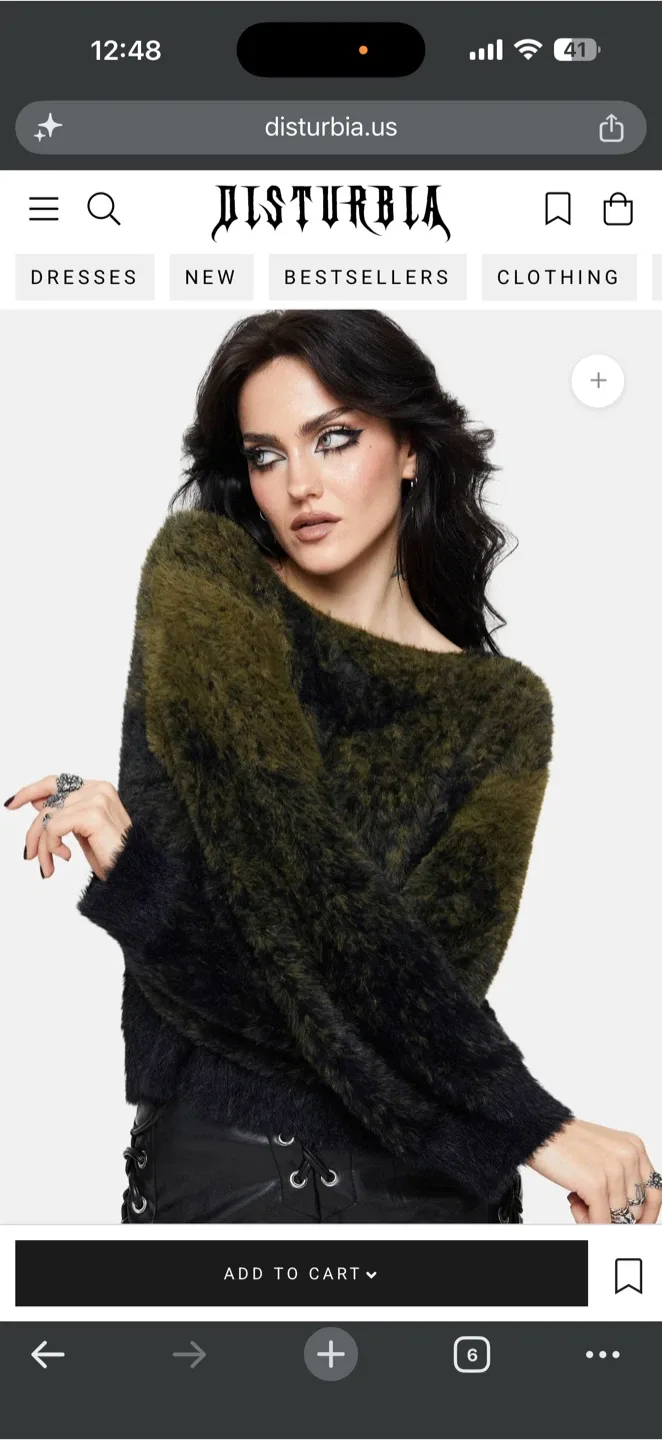 Disturbia Fuzzy Ombre Sweater- Small - photo 2