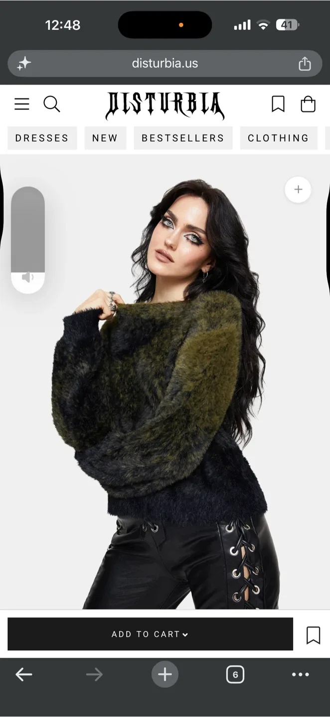 Disturbia Fuzzy Ombre Sweater- Small - photo 3