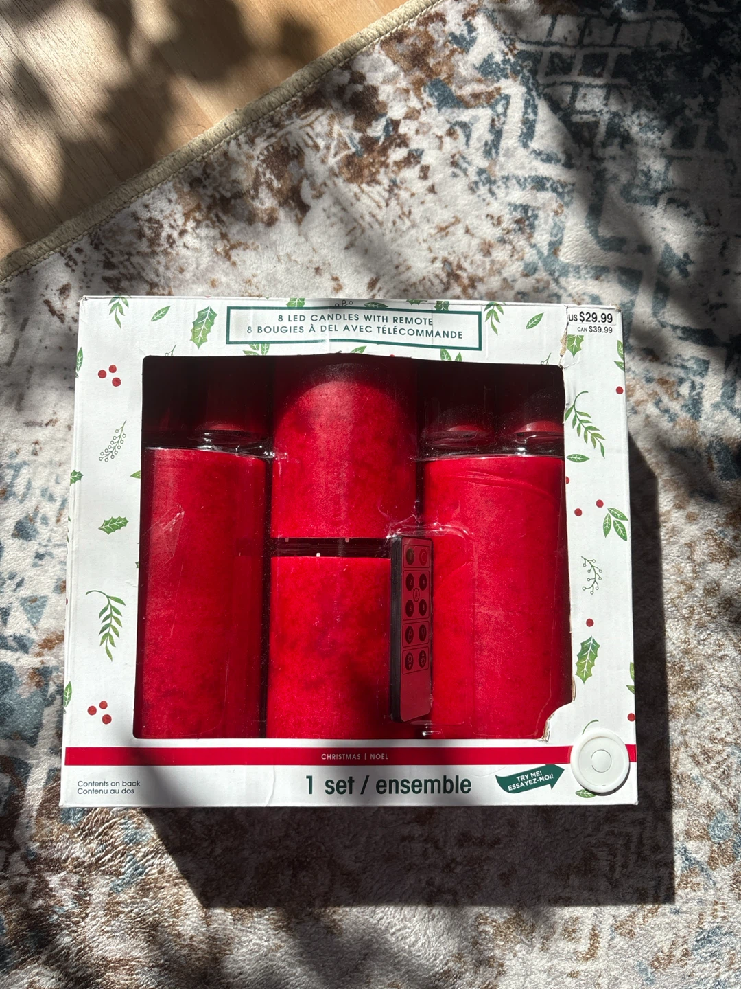 8 LED Red Candles with Remote Control