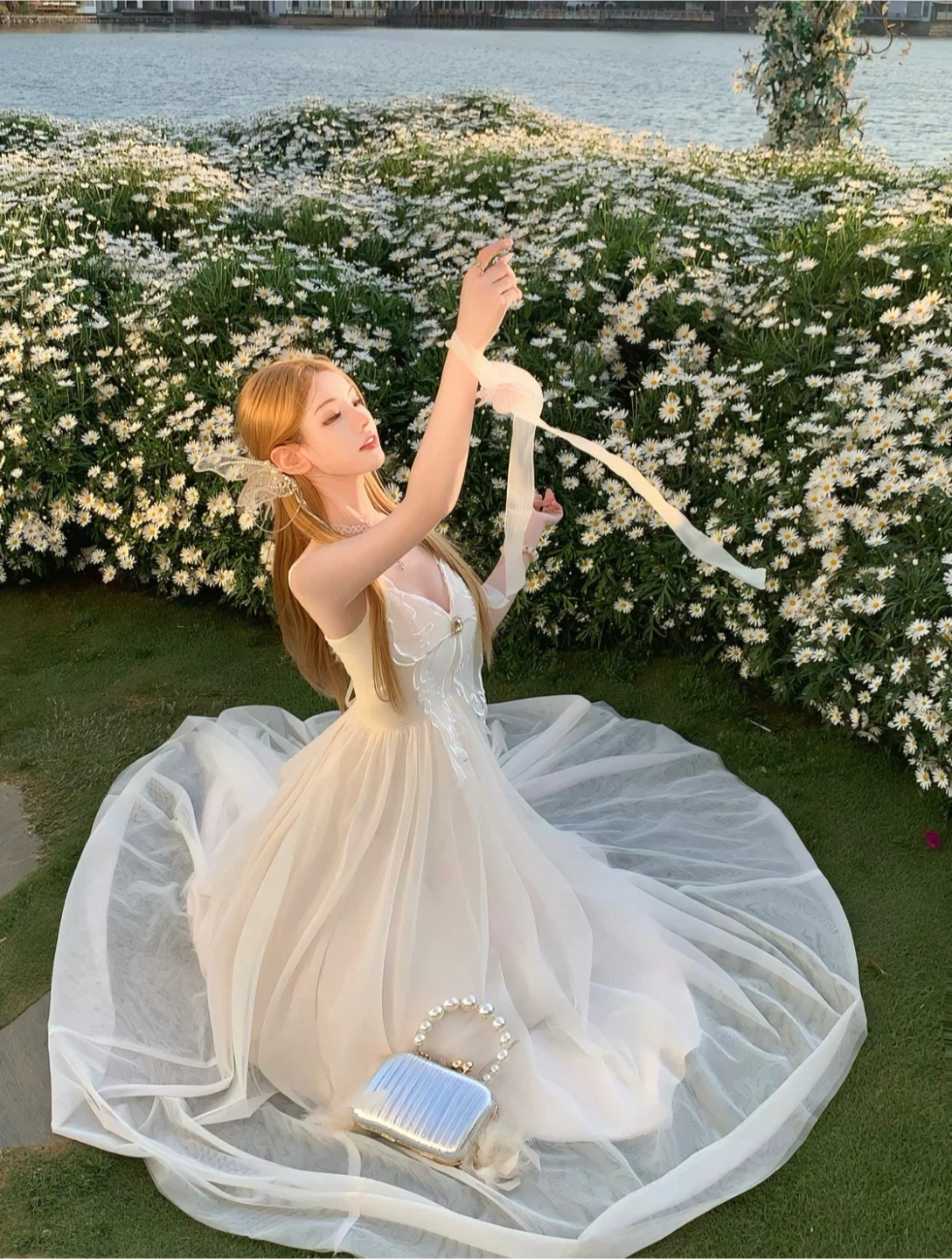 Cream Tulle Butterfly Detail Maxi Dress - photo 3