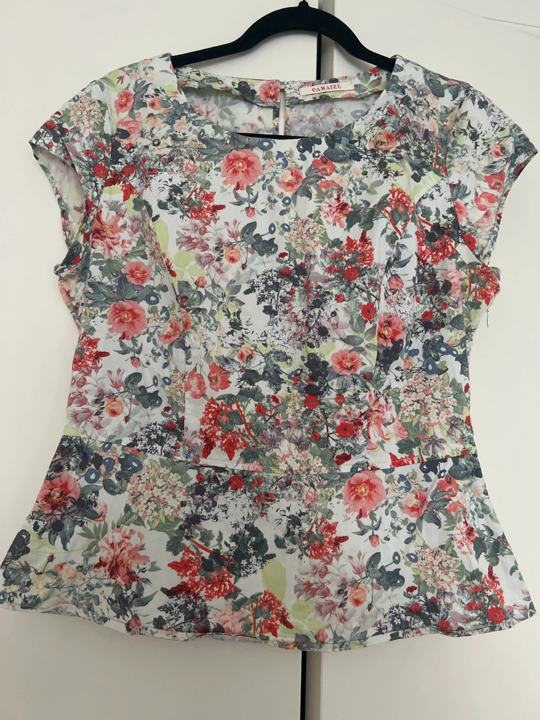 Camaieu Floral Peplum Top
