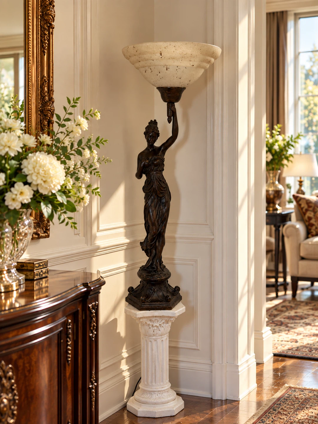 Neoclassical Figural Floor Lamp