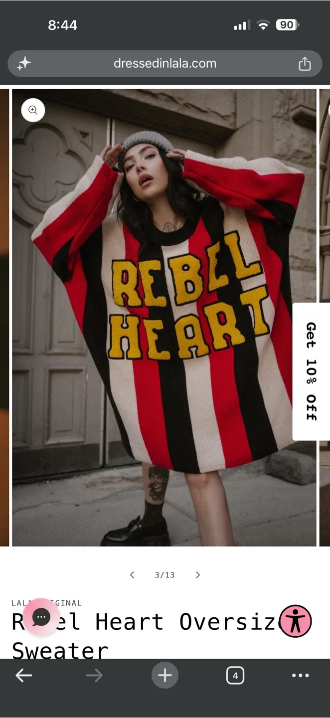 Lala Original Rebel Heart Oversized Sweater - photo 2