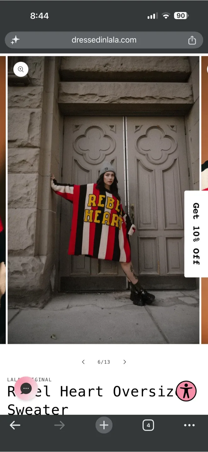 Lala Original Rebel Heart Oversized Sweater - photo 3