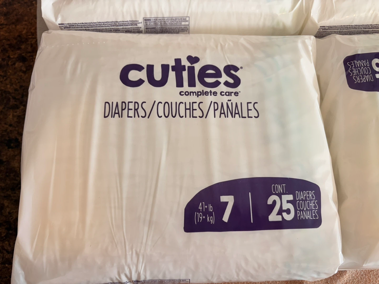 4 Packs of Cuties Size 7 Diapers - photo 2