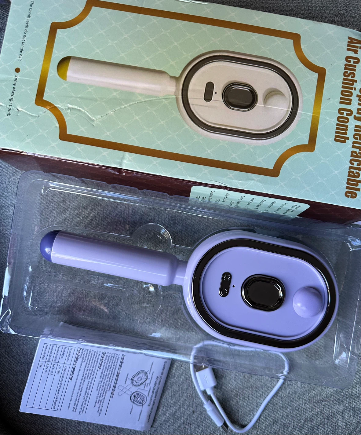 Electric Spray Retractable Air Cushion Comb