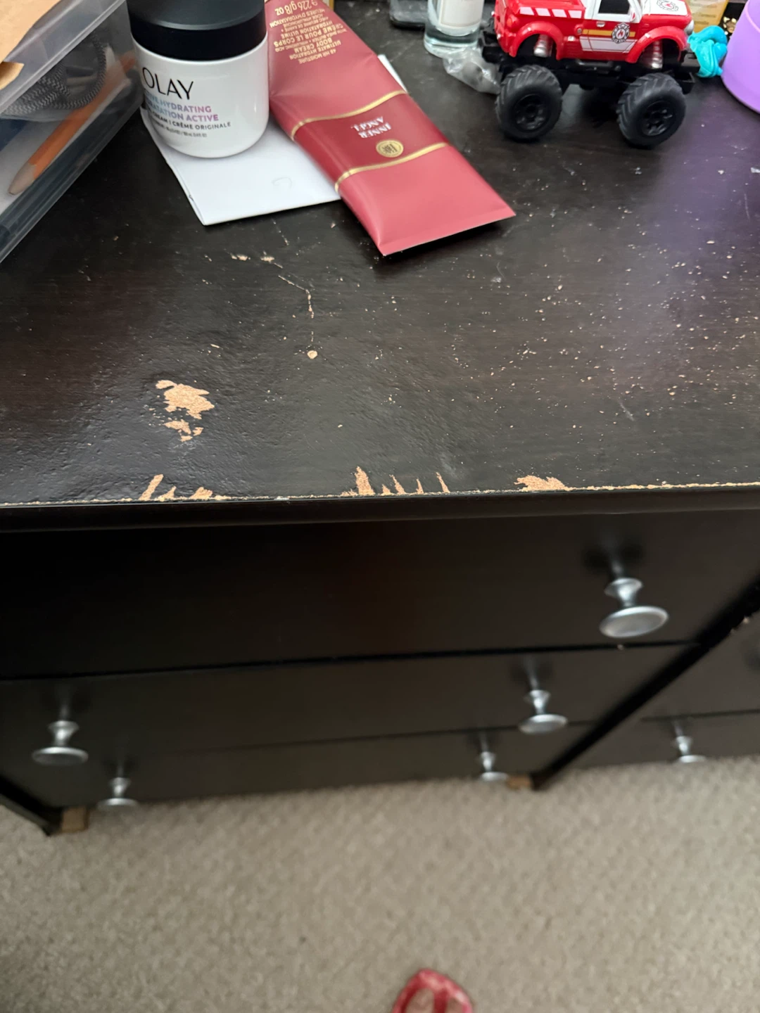 Dark Brown Dresser with Mirror - photo 2